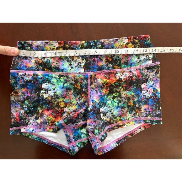 Peachy Athletic NWT Peach Perfect Galaxy Print Booty CrossFit Shorts Size Medium - Picture 9 of 12